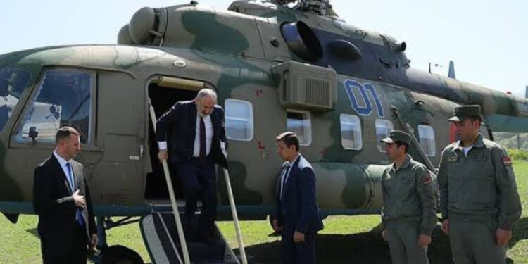 Helicopter of the Armenian PM makes an emergency landing
