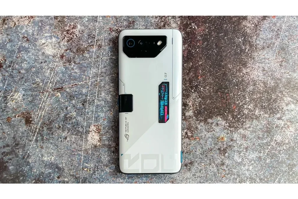 ASUS ROG Phone 10 Ultimate rear panel with RGB Game Start display and gaming camera housing