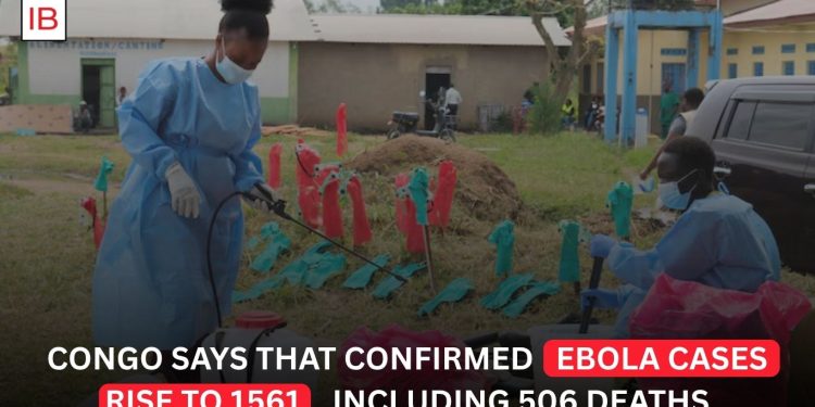 Congo Reports Surge in Ebola Cases to 1,561 as Death Toll Reaches 506