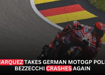 Marc Marquez Claims German MotoGP Pole With Record Lap as Bezzecchi Suffers Another Crash