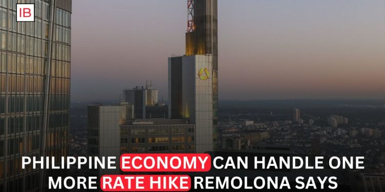 Philippines Central Bank Says Economy Can Handle One More Rate Hike, Remolona Says