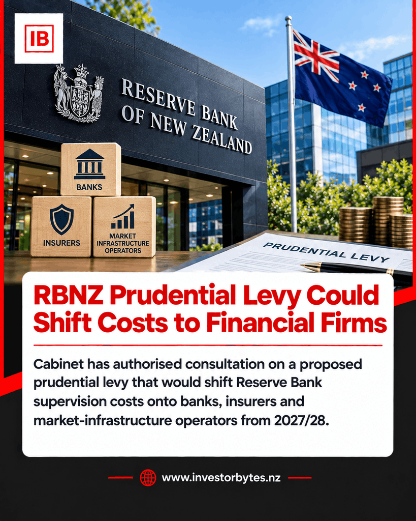 RBNZ Prudential Levy affecting New Zealand banks insurers and financial firms